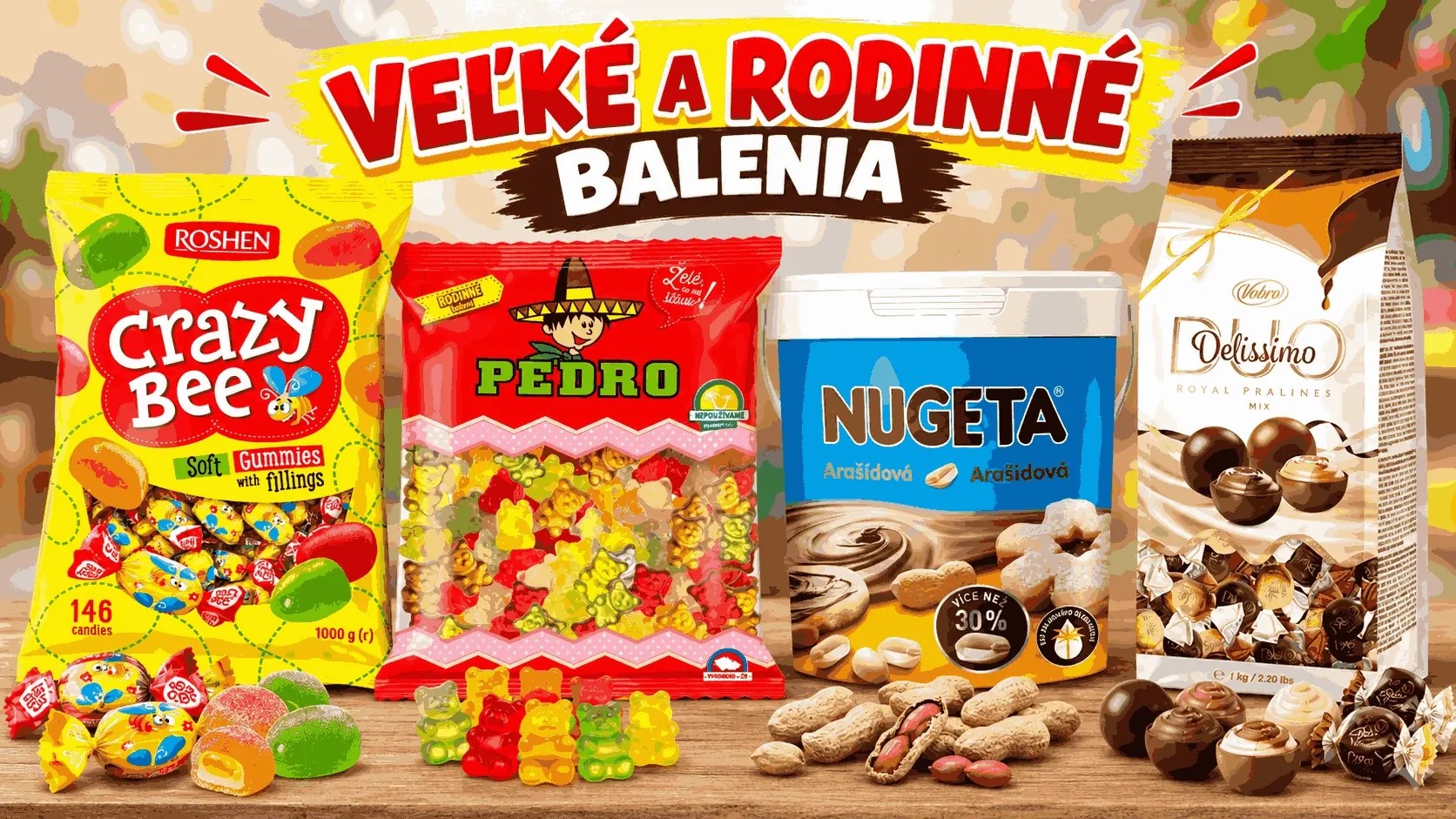 Veľké a rodinné balenia sladkostí