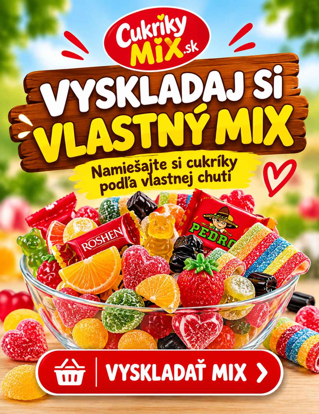 Vyskladaj si vlastný mix cukríkov