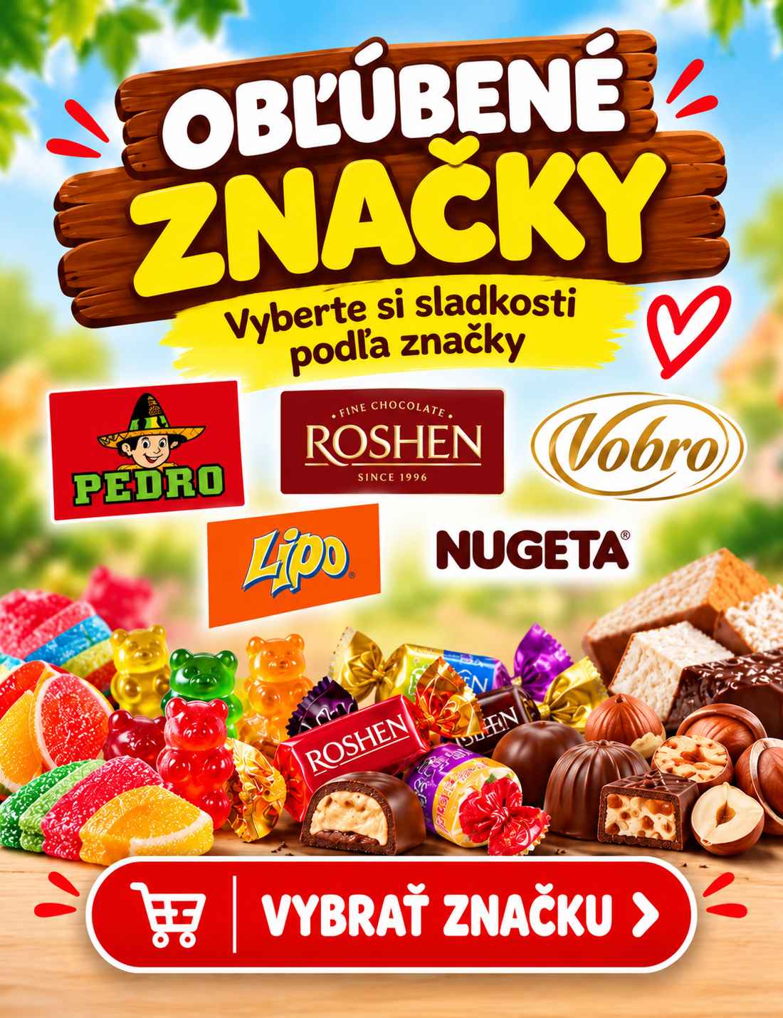 Obľúbené značky cukroviniek