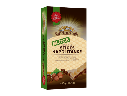 Napolitánky ORIEŠKOVÉ 400g - BLOCK