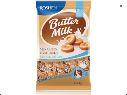ROSHEN Butter Milk mliečne karamelové cukríky 1 kg